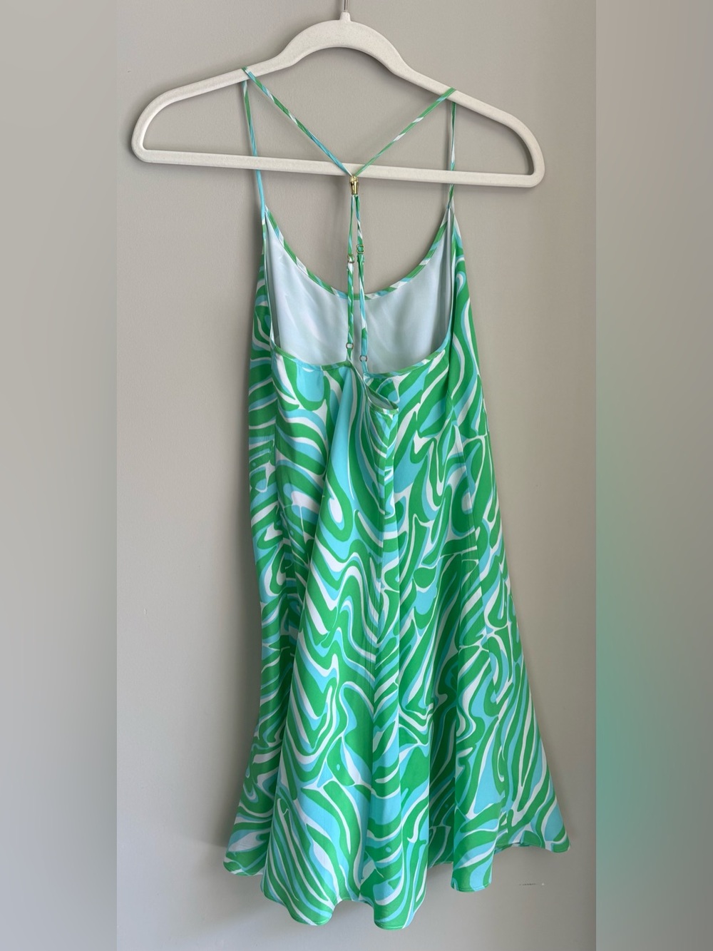 Lilly Pulitzer Maisy Blue/Green Silk Dress- Size M - Picture 5 of 6